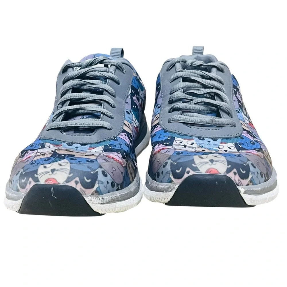 Skechers Cat Print Health Care Pro Women’s Work Slip Resistant Footwear Sz 8